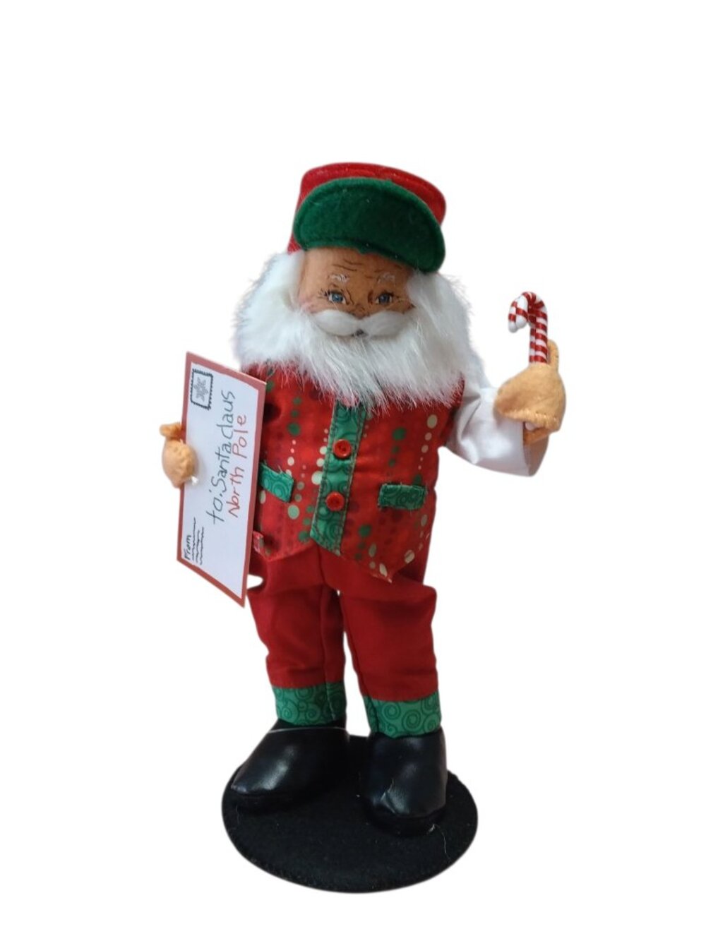 Annalee "Special Delivery Santa" 9 In. Doll Christmas Holiday Letter Candy Cane